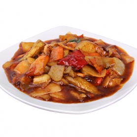 Баклажаны жаренные с картофелем