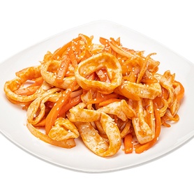 Кальмар жаренный острый