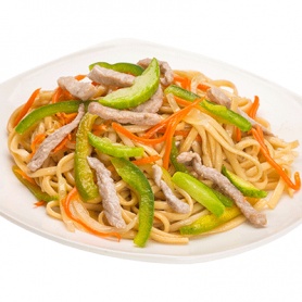 Лапша со свининой в соусе Терияки