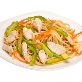 Лапша с курицей в соусе Терияке